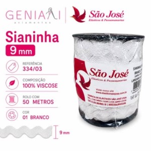 SIANINHA 9MM 01 BRANCO 334/03 50MTS