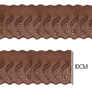 BORDADO CTL035 290 MARROM 10,0CM 13,7M