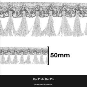 GALAO 043 PRATA 43MM 20M FRANJA METALIZA