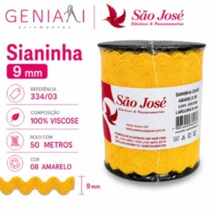 SIANINHA 9MM 08 AMARELO OURO 334/03 50MT