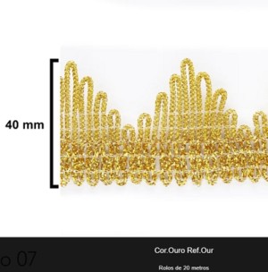 GALAO 009 OURO LARG:3,5CM 20METROS