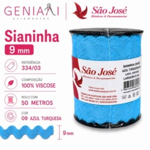 SIANINHA 9MM 09 AZ.TURQUESA 334/03 50MTS
