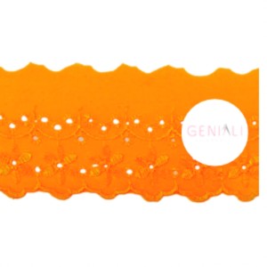 BORDADO CTL108 523 LARANJA 7,5CM 13,7M