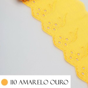BORDADO CTB146 110 AM OURO 7,5CM 13,7M