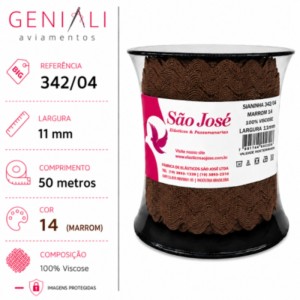 SIANINHA 11MM 14 MARROM 342/04 50MTS
