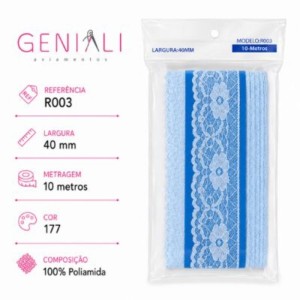 RENDA R003 40MM 10M 177 AZUL BB