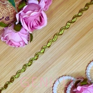 SIANINHA 8MM METALIZADA OURO 50METROS