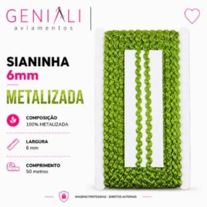 SIANINHA 6MM METALIZADA 225 FOLHA 50M