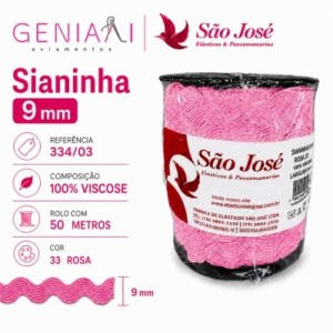 SIANINHA 9MM 33 ROSA ESCURO 334/03 50MTS