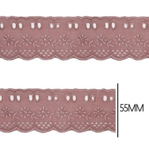 BORDADO C PF CTL72 135 ROSE 5,5CM 13,7M