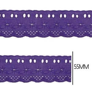 BORDADO C PF CTL72 218 ROXO 5,5CM 13,7M