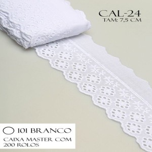 BORDADO CAL24 7,5CM 100%ALGODAO 13,7M