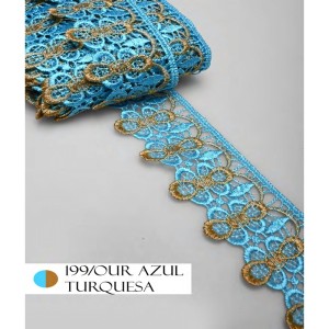 GUIPIR CHL592 OURO/199 TURQUESA 5,0CM