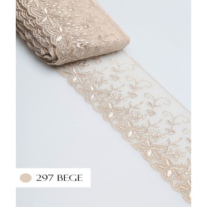 TULE CRL03 297 BEGE LARG:8,0CM