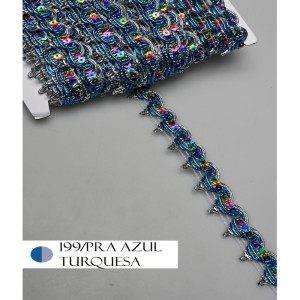 GALAO 182 PRATA/199 TURQUESA 21MM 20M