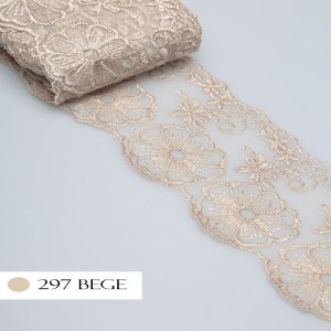 TULE CRL01 297 BEGE LARG:7,5CM