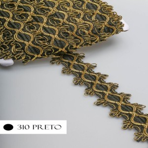 GALAO 86 310 PRETO OURO 5,0CM 20M