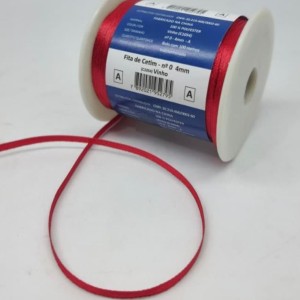 FITA CETIM N0 4MM 100M VERMELHO MANTOVAN