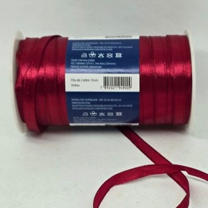 FITA CETIM N1 7MM 100M VINHO MANTOVANI
