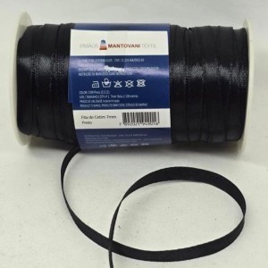 FITA CETIM N1 7MM 100M PRETO MANTOVANI