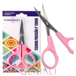 LM-TC-121P TESOURA PRECISAO 4 CURVA ROSA