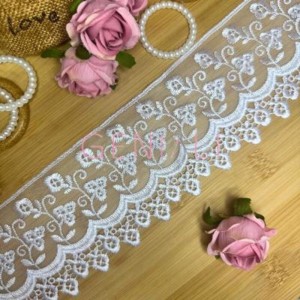 TULE TR230808 101 BRANCO L:7CM 13,7M