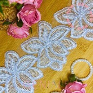 TULE SOUTACHE TRWQ2210 BRANCO 8CM 13,7M