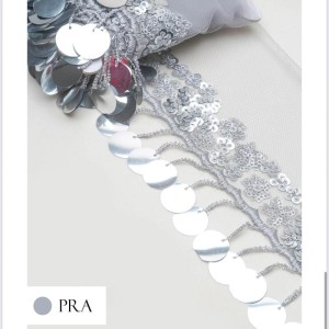 TULE PAETE PRATA LARG:12CM