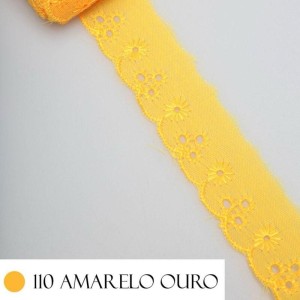 BORDADO CTL61 110 AMARELO OURO 2,5CM