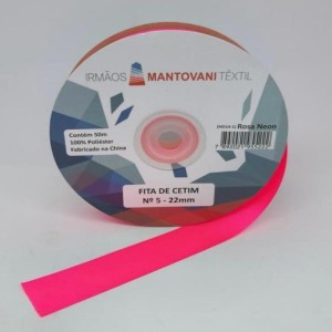 FITA CETIM N5 22MM 50M ROSA NEON MANT