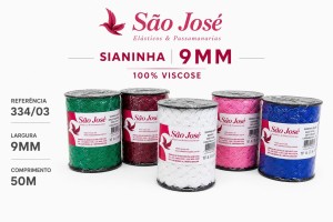 Sianinha 9mm São José Rolo c/ 50mts Ref.334/03 – Diversas Cores