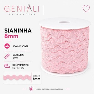 SIANINHA 8MM 147 SALMAO 50M CONE