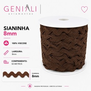 SIANINHA 8MM 290 MARROM 50M CONE