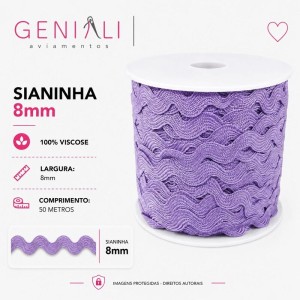 SIANINHA 8MM 164 LILAS 50M CONE