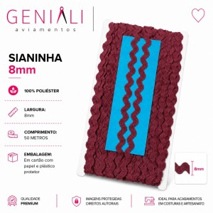 SIANINHA 8MM 527 VINHO 50M - NYBC