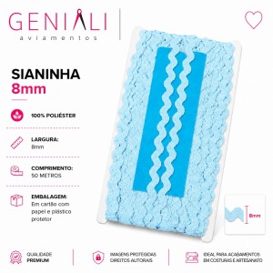 SIANINHA 8MM 177 AZUL BB 50M - NYBC